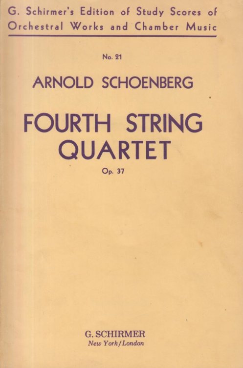 Fourth String Quartet, Op.37 - Study Score