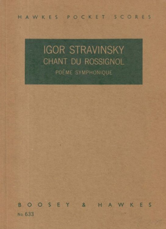 Chant du Rossignol - Study Score
