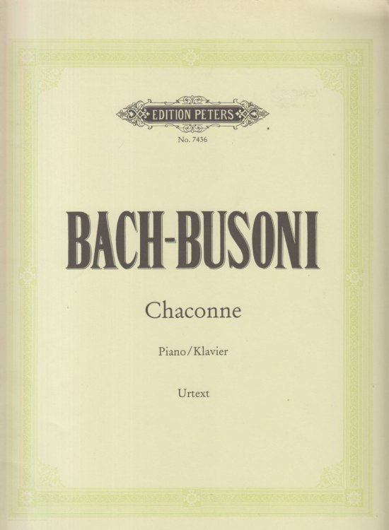 Chaconne in d minor with Variations from Partita No.II for Unaccompanied Violin, BWV 1004 - Piano Score