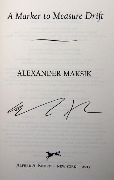 A Marker to Measure Drift (Signed on Title Page)