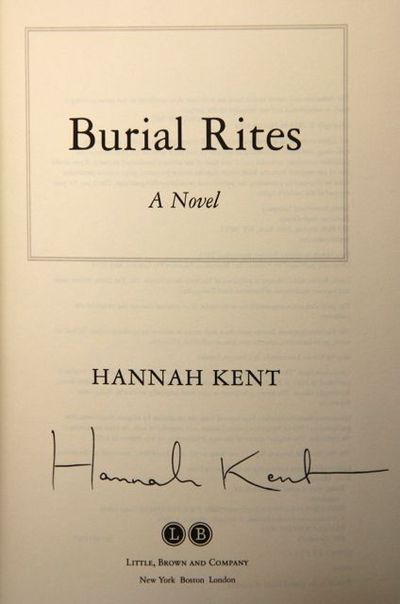 Burial Rites (Signed on Title Page)
