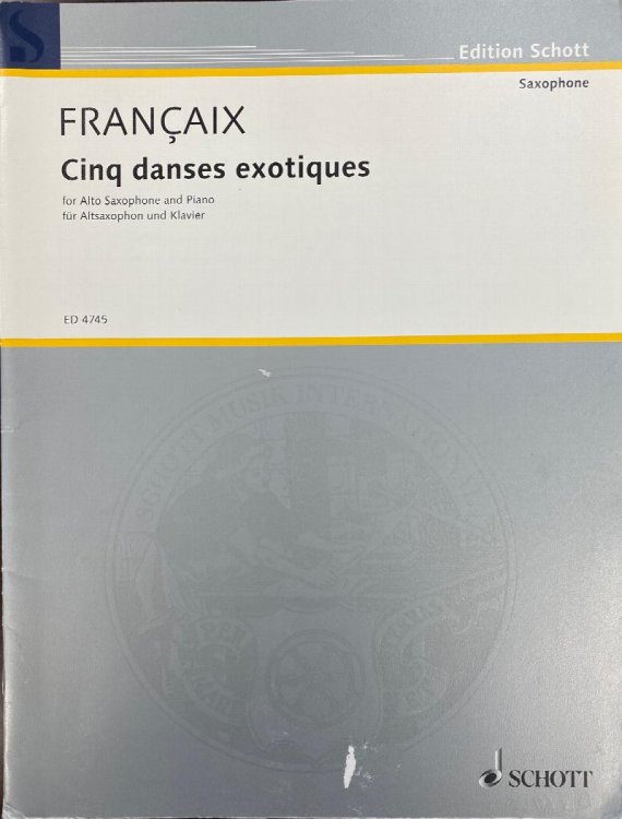 FRANCAIX - Danzas Exoticas