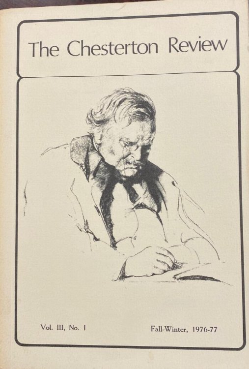 The Chesterton Review (Vol. III, No. 1 - Fall-Winter, 1976-77)