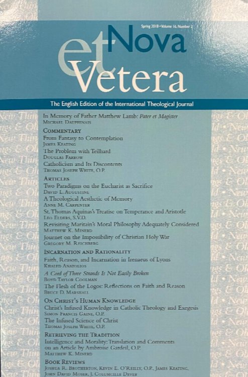 Nova Vetera: The English Edition of the International Theological Journal - Volume 16, Number 2 (Spring 2018)