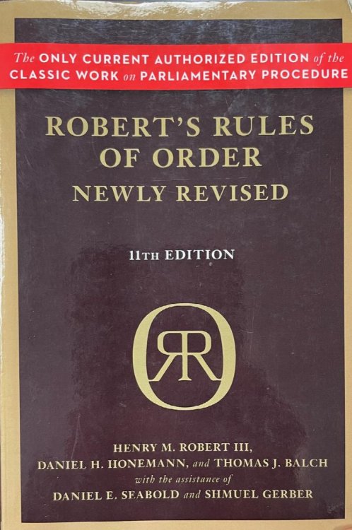 Robert's Rules of Order - Newly Revised (11th Edition)
