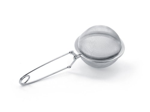 Mesh Teaball Snap with Spring Action Handle - Loose Leaf Tea Strainer