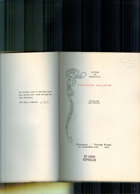 Lucian's Dialogues of the Hetaerai.