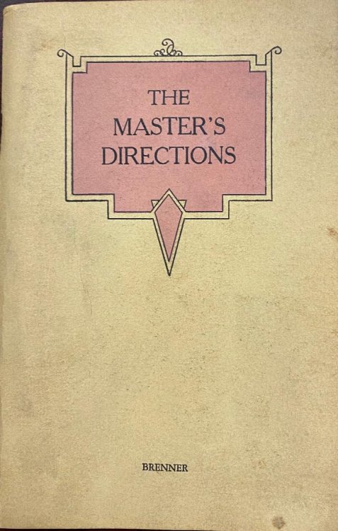 The Master's Directions: I Am the Way (John 14:6)