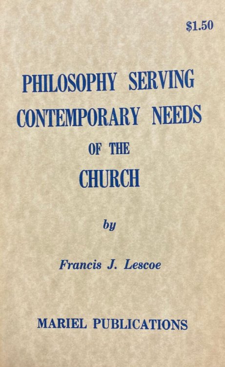 Philosophy Serving Contemporary Needs of the Church: The Experience of Poland (Symposium and Workshop: 'Philosophy and the Priest Today' Nov. 9-11, 1979. Catholic University of America, Washington, D.C.)
