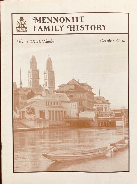Mennonite Family History - Volume XXIII, Number 4 (October 2004)