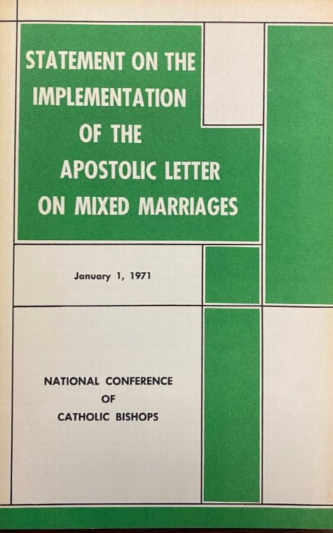 Statement on the Implementation of the Apostolic Letter on Mixed Marriages