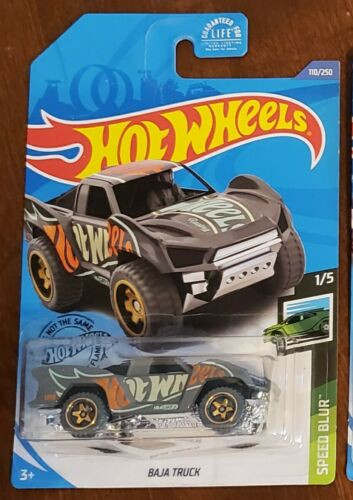 2020 Hot Wheels Baja Truck #110/250 -Metallic Gray- Speed Blur 1/5