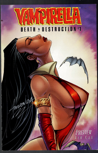 Vampirella Death & Destruction Preview AshCan ( 1996, Harris) SIGNED by Amnda Conner