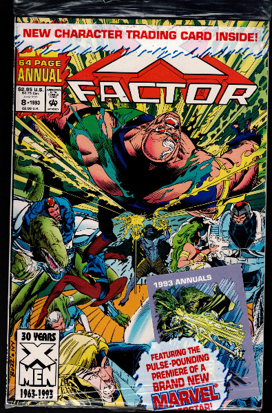 X-Factor Annual #7 and #8 Marvel Comics (1993) 1st Print Comic Book<br/>seal is broken, contains card