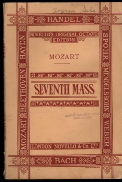 Novellp's origin al Octavo Edition:Mozart;Sevenh Mass