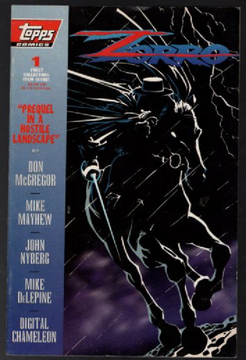Topps Comics Zorro - McGregor, Mayhew, Nyberg #1 Modern Age 1993 Comic Book