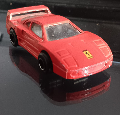 MAJORETTE No. 280 Ferrari F40 1/58 Diecast Red Hood Open NICE