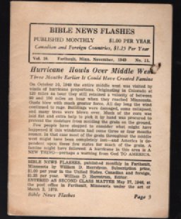 Bible News Flashes, Nov.,1949
