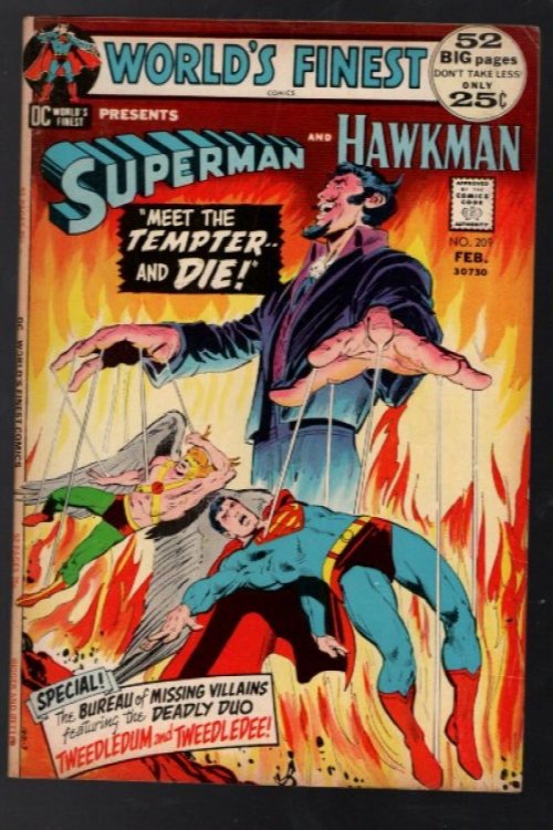 World's Finest No. 209 (DC, 1972) FN Superman Hawkman Neal Adams Cover
