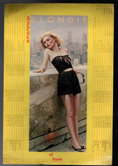 BLONDIEORIGINAL 1981 CHRYSALIS RECORDS PROMO CALENDARAUTOAMERICAN, 9