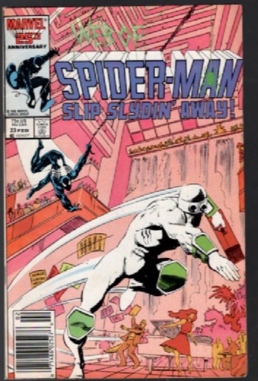 Web of Spider-man #23 Marvel Comic Black Suit 1986