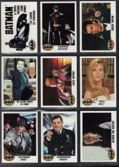 1989 TOPPS BATMAN TRADING CARD SET - COMPLETE - 132 CARDS - SERIES ONE