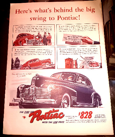 Rare 1941 Original Vintage Pontiac Car Coupe Automobile Auto Advertisement AD