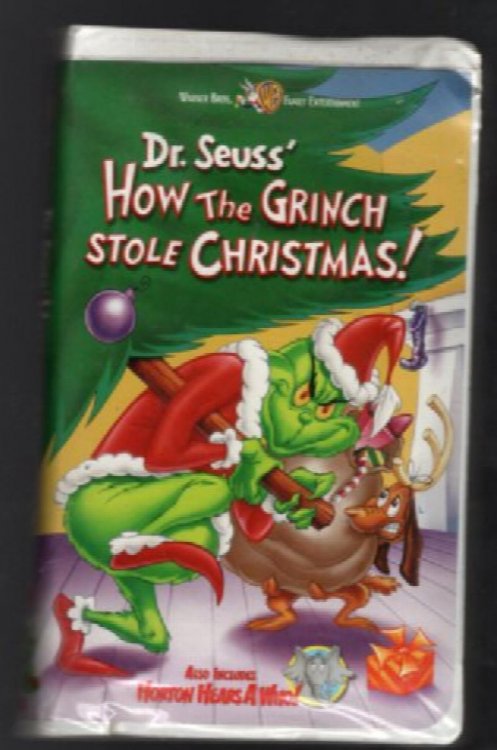 How the Grinch Stole Christmas-VHS, 1999-Clam Shell-Includes- Horton Hears A Who