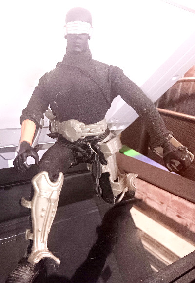 Vintage GI Joe Snake Eyes Action Figure Black Suit Ninja 1996 Hasbro 11 inch