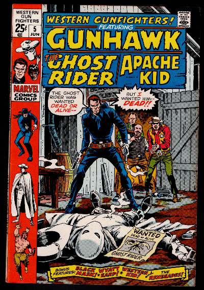 WESTERN GUNFIGHTERS #5 Ghost RIDER Apache KID GunHAWK June 1971 US comic book