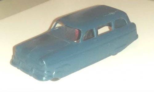 Old Vtg Blue Tootsietoy Ford Ranch Wagon Toy Car Chicago IL USA