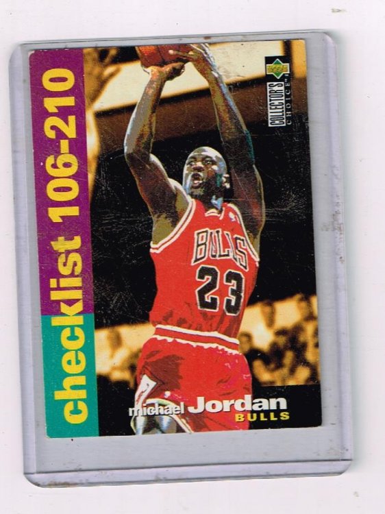 MICHAEL JORDAN 1995-96 UPPER DECK CHECKLIST 106-210 BASKETBALL CARD #210 BULLS