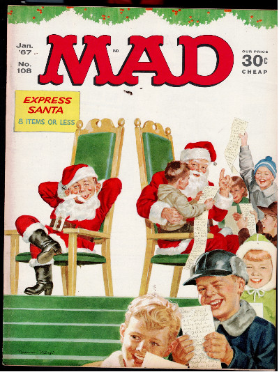 MAD Magazine #108 EC Comics Christmas issue Santa Cover