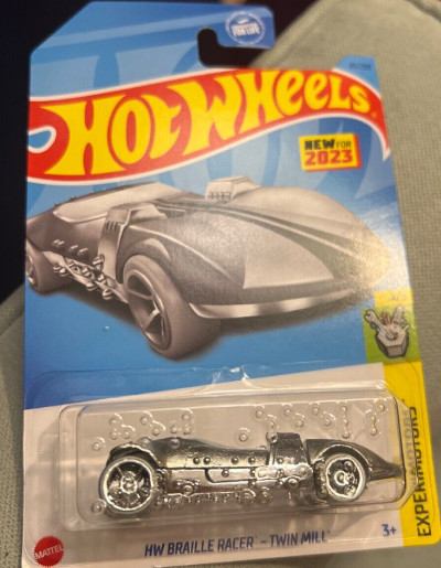 Hot Wheels HW Braille Racer - Twin Mill #85 - Chrome 2023 Experimotors