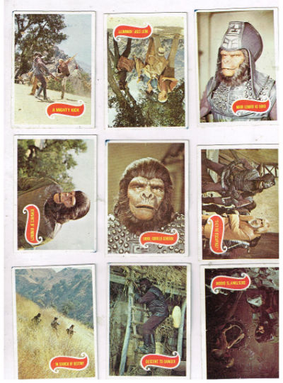 Planet of the apes trading cards (Lot of 9) #5,#8,#11,#19,#30,#44,#52,#56,#59