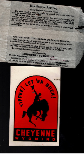 Vintage water decal ,
