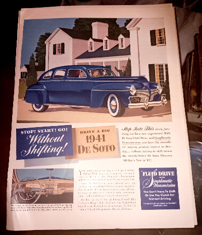 Rare 1941 Original Vintage Desoto Car Automobile Coupe Auto Advertisement AD
