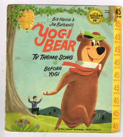 Golden Chorus and Orchestra* ‎ Yogi Bear TV Theme Song-45 rpm blk vinyl