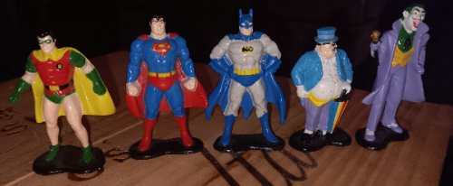 Lot of 5 1990 ERTL DC Comics Super Heroes Die-Cast Metal 2.5