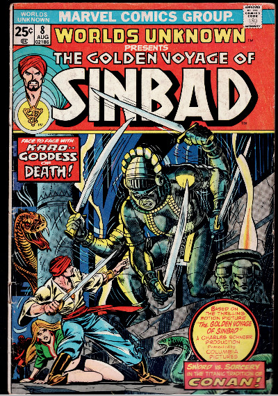 Worlds Unknown: The Golden Voyage of Sinbad<br/>signed by Roy Thomas
