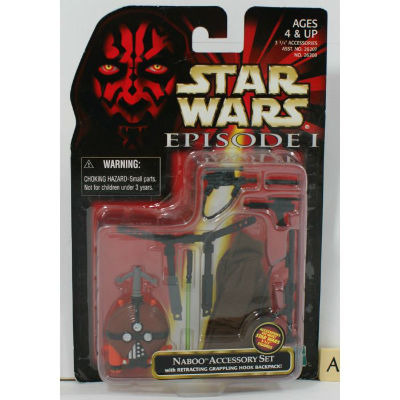Star Wars Episode 1 Naboo Accessory Set (A) - MOSC Hasbro
