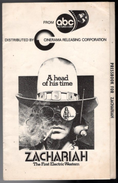 Zachariah Original Pressbook 1971 First Electric Western