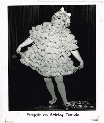 Froggie aas Shirley temple;Vintage photo B&W 8