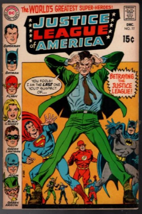 JUSTICE LEAGUE OF AMERICA #77 (Dec 1969, DC) MURPHY ANDERSON COVER