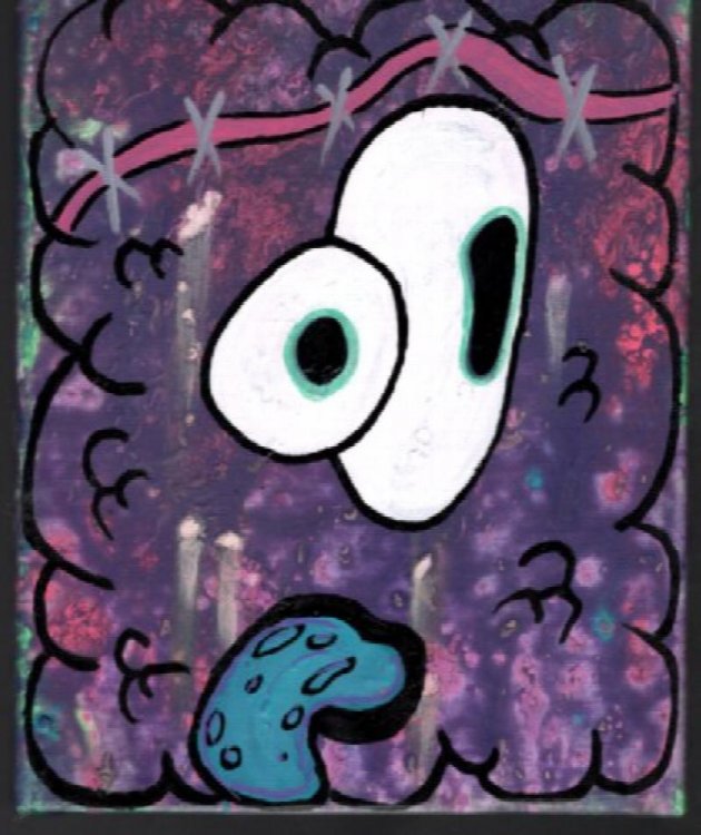 Yucky Kissing Monster signed b y Paul the Painter