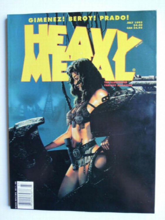 HEAVY METAL ILLUSTRATED MAGAZINE - JULY 1995 - NEAR MINT COND. - CIRUELO CABRAL