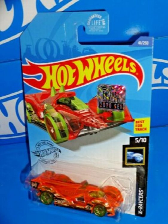 Hot Wheels 2020 Factory Set X-Raycers #41 Hi-Tech Missle Clear Orange