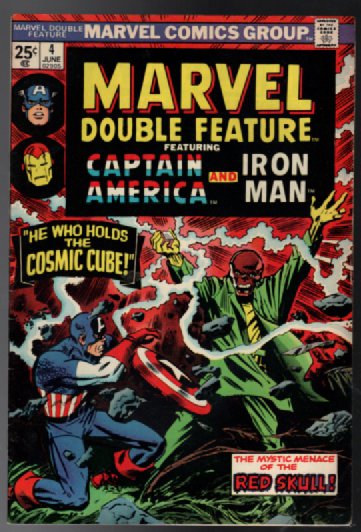 Marvel Double Feature #4 (Jun 1974, Marvel) Red Skull, Captain America, Iron Man