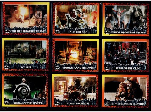 1992 Topps Batman Returns Premium Complete Movie Trading Card Set W/ Inserts: #19 thru #81 (63 in total)