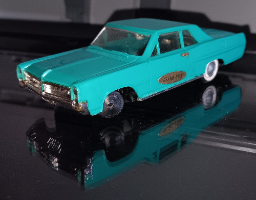 Vintage Ideal Motorific G.T.O Torture Track Slot Car Blue Grand Prix
